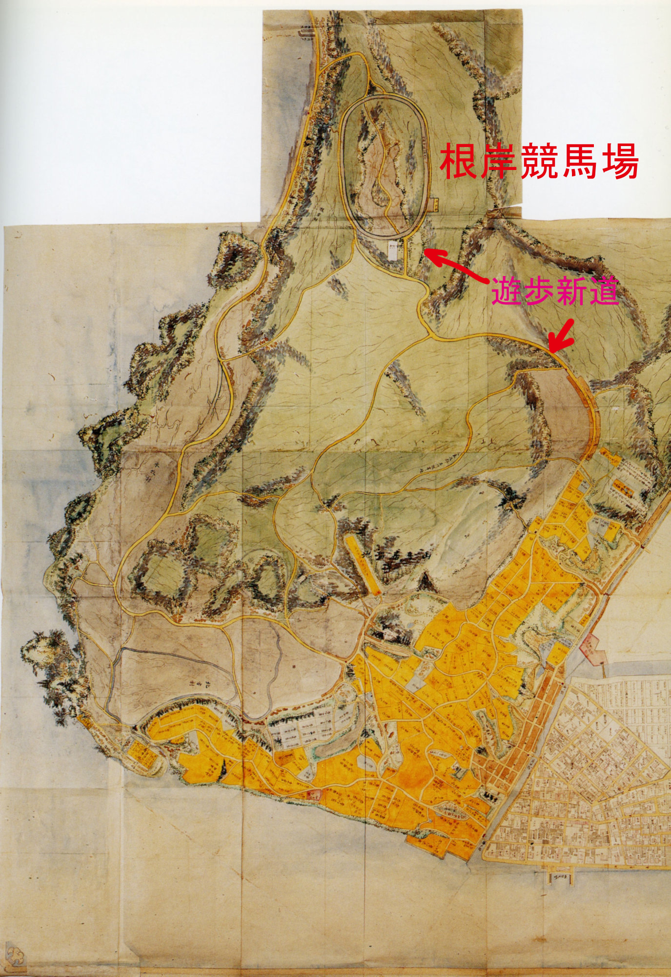 mS14【地図】横浜市 昭和25年頃 [本牧海水浴場 ゲーリックスタジアム 
